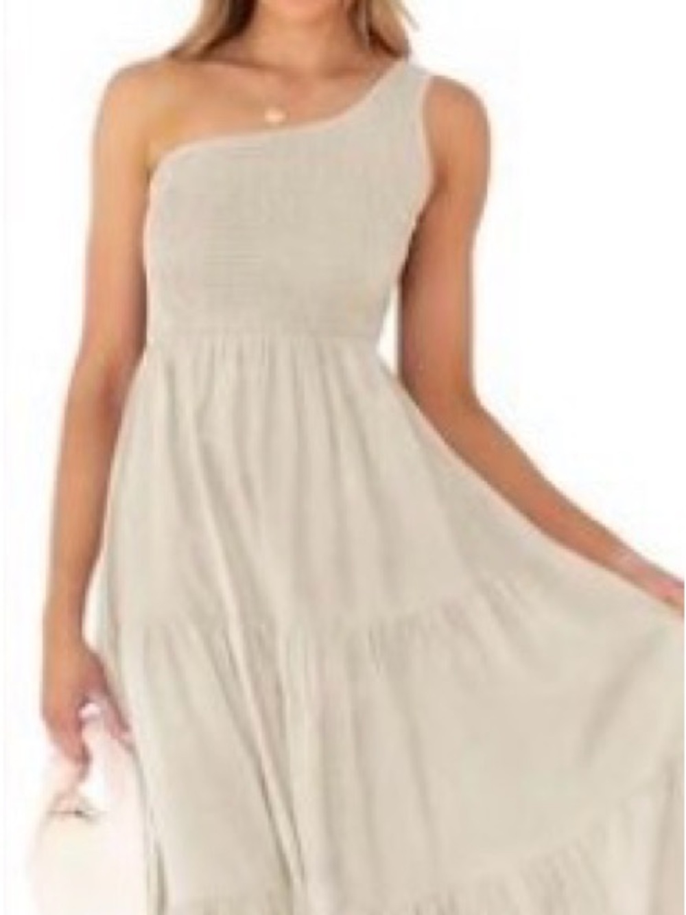 White One Shoulder Maxi Dress